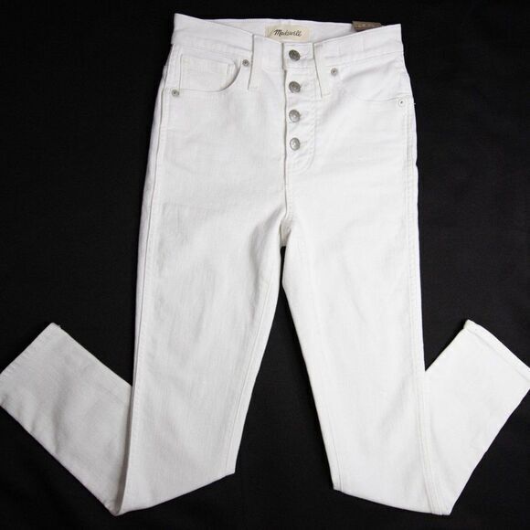 NEW 10" High-Rise Skinny Crop Jeans in Pure Whit, 24 - Picture 6 of 14